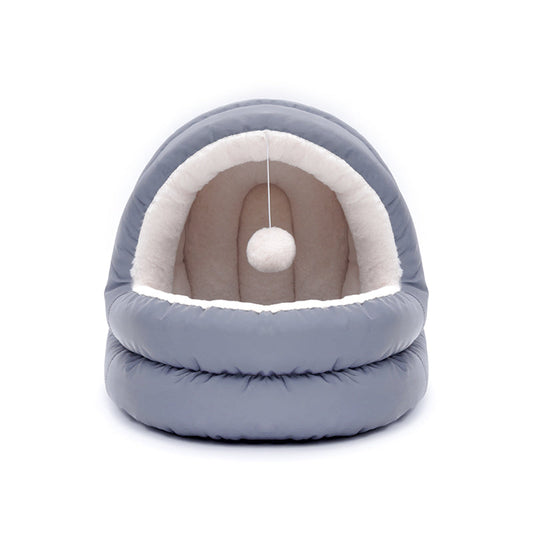 Luxury Indoor Cat Cave Bed with Soft Cushion & Cosy Hideaway Design