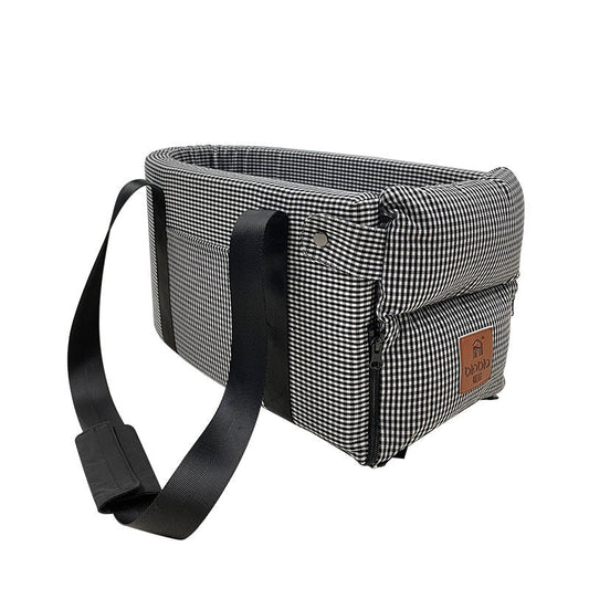 Portable Car Console Pet Seat Bed for Small Dogs & Cats